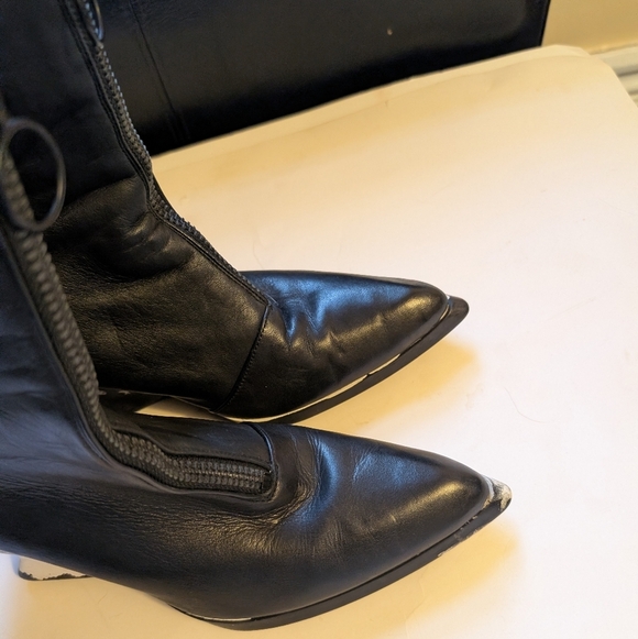 John Fluevog Heebie Jeebies Wedged mid-calf boot size 9 in VGUC - Picture 12 of 14